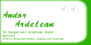 andor ardelean business card